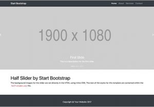 Bootstrap Full Width Template Half Slider Bootstrap 4 Background Image Slider Start