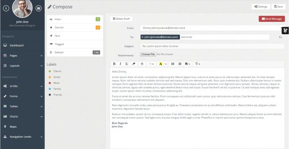 Bootstrap HTML Email Templates atlant Bootstrap Admin Template by Aqvatarius themeforest