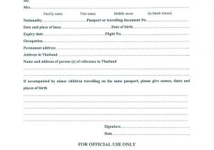 Border Crossing Card Application form Thailand Visa On Arrival form How to Fill Thai Voa form