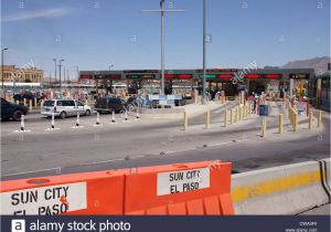 Border Crossing Card El Paso Mexico Usa Border Inspection Stock Photos Mexico Usa