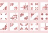 Border Design for Greeting Card Chinese Knots Border and Frame for Use In Greeting Card