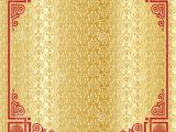 Border Design for Greeting Card Chinese New Year 2019 Greeting Card Gold Background