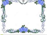 Border Design for Greeting Card Wedding Invitation Blue Roses Border Stock Image Image