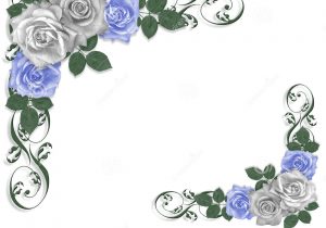 Border Design for Wedding Card Wedding Border Blue Roses Stock Illustration Illustration