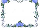 Border Design for Wedding Card Wedding Invitation Blue Roses Border Stock Image Image