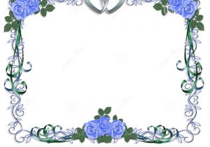 Border Design for Wedding Card Wedding Invitation Blue Roses Border Stock Image Image