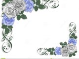 Border Design for Wedding Invitation Card Wedding Border Blue Roses Stock Illustration Illustration