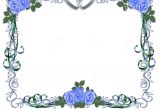 Border Design for Wedding Invitation Card Wedding Invitation Blue Roses Border Stock Image Image