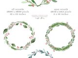 Border Designs for A Card Watercolor Christmas Wreath Clipart Christmas Card