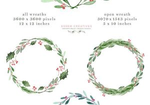 Border Designs for A Card Watercolor Christmas Wreath Clipart Christmas Card