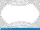 Border Line for Invitation Card Coloring Book Page with Border and Copy Space Stock Vector