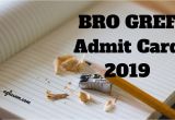 Border Road organisation Admit Card Bro Gref Admit Card 2019 Know How to Get Call Letter for