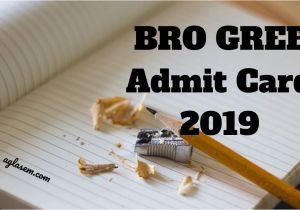Border Road organisation Cook Admit Card Bro Gref Admit Card 2019 Know How to Get Call Letter for