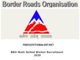 Border Road organisation Cook Admit Card Bro Multi Skilled Worker Recruitment 2020