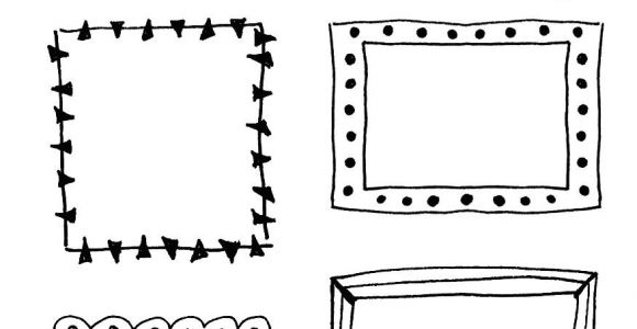 Border Stickers for Card Making 8 Hand Drawn Frames to Doodle Scrapbooking Ideen