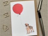 Border Terrier Thank You Card Personalised Border Terrier Birthday Card