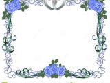 Border Wedding Card Clip Art Wedding Invitation Blue Roses Border Stock Image Image