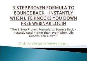Bounce Back Email Template 3 Step Proven formula to Bounce Back Instantly when Life