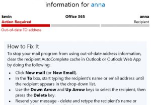 Bounce Back Email Template Enhanced Non Delivery Reports Ndrs In Office 365