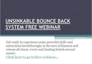 Bounce Back Email Template Unsinkable Bounce Back System Free Webinar Authorstream