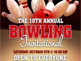 Bowling event Flyer Template Bowling League Poster