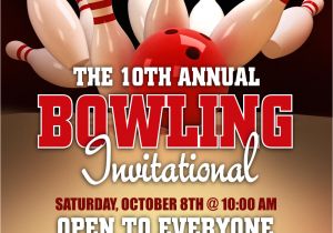 Bowling event Flyer Template Bowling League Poster