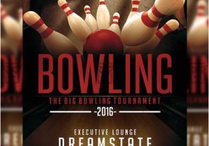 Bowling event Flyer Template the Big Bowling Premium Flyer Template Instagram Size
