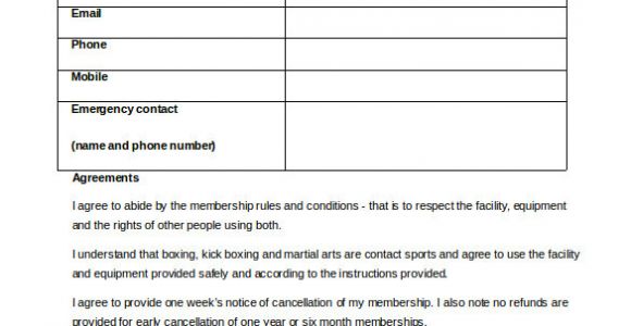 Boxing Manager Contract Template 15 Gym Contract Templates Word Google Docs Apple