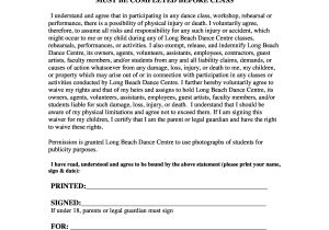 Boxing Manager Contract Template Liability Waiver Release Printables General Liability