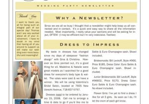 Bridesmaid Newsletter Template Brides Helping Brides Help Bridesmaids Newsletter