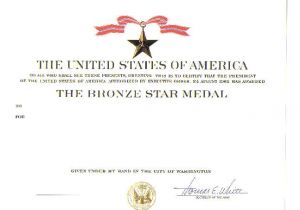 Bronze Star Certificate Template Army Award Template Images Reverse Search