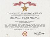 Bronze Star Certificate Template Bronze Star Medal Certificate