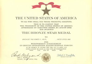 Bronze Star Certificate Template Template Bronze Star Certificate Template