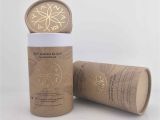 Brown Wrapping Paper Card Factory wholesale 500pcs Lot Custom Printed Creative Round Kraft Paper Tube Packaging for Food Packaging Kraft Cylinder Food Grade Box