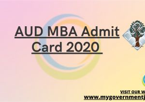 Bsf Admit Card Name Wise Aud Mba Admit Card 2020 Check now