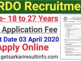 Bsf Admit Card Name Wise Drdo Apprentice Online Application 2020 Drdo Recruitment 2020 Getsarkariresultinfo
