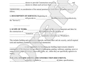 Builder Client Contract Template Construction Contract Template Construction Agreement