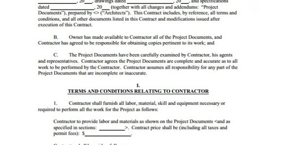 Builders Contract Template Construction Contract 9 Download Documents In Pdf