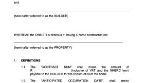 Building Contract Template Victoria Commercial Building Contract Template Nsw Templates