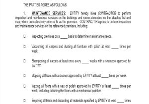 Building Maintenance Contract Template 12 Maintenance Agreement form Sample Free Sample