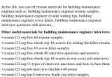 Building Maintenance Engineer Resume top 8 Building Maintenance Engineer Resume Samples
