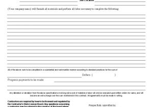 Building Work Contract Template Printable Sample Construction Contract Template form