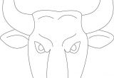 Bull Mask Template Bull Mask Printable Coloring Page for Kids