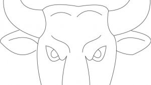 Bull Mask Template Bull Mask Printable Coloring Page for Kids