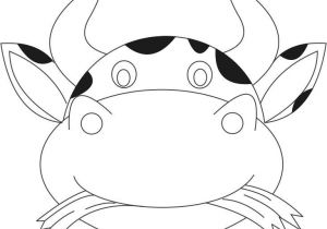 Bull Mask Template Cow Mask Printable Coloring Page for Kids