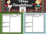 Bulletin Board Calendar Template Newsletter Editable Templates Back to School Resources