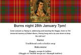 Burns Night Menu Template forest Hill society Burns Night Party Fri 25th January
