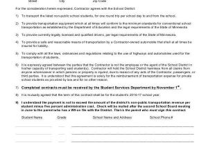Bus Service Contract Template Sample Transportation Contract forms 8 Free Documents
