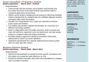 Business Analyst Resume Sample Pdf It Business Analyst Resume Samples Qwikresume