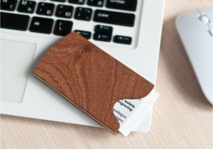 Business Card Holder for Desk Ready to Ship Us Size Slim Wood Business Card Holder Case